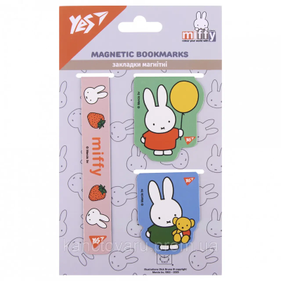 Закладки магнітні Yes "Miffy", 3 шт