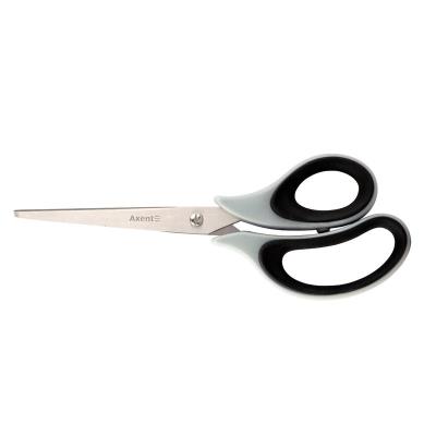 Ножницы канцелярские Duoton Soft, 21 см, серо-черные, 6102-01-A (1/10)