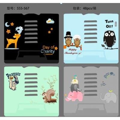 555-567-B Підставка для книг метал. "Animals" 20,8 * 18,8 см, mix, 1шт/етик.