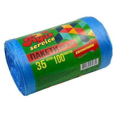 Пакет для сміття 35л 100шт ТМ КУЗЯ СЕРВІС економ 