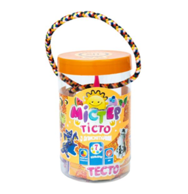 Набір тіста для ліпки 71807 (укр) Містер тісто 7 кольорів з блискітками, у блістері 7*11см Набір тіста для ліпки 71807 (укр) Містер тісто 7 кольорів з блискітками, у блістері 7*11см