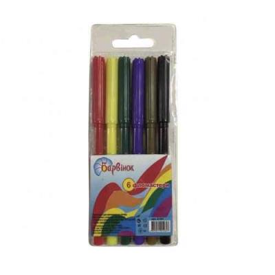 Фломастери Барвінок, Веселка, 5-101, 6 кольорів ("24/480") Фломастери Барвінок, Веселка, 5-101, 6 кольорів ("24/480")