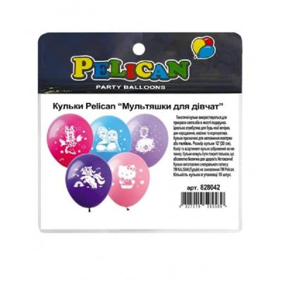 Кульки Pelican 12 (30см) "Мультяшки для дівчат" 10 шт