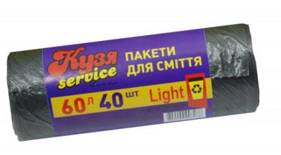 Пакет для сміття 60 л 40шт ТМ КУЗЯ СЕРВІС