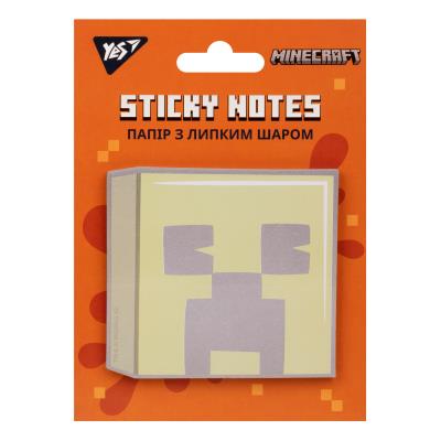 Папір з липким шаром YES фігурна "Minecraft", 40 аркушів