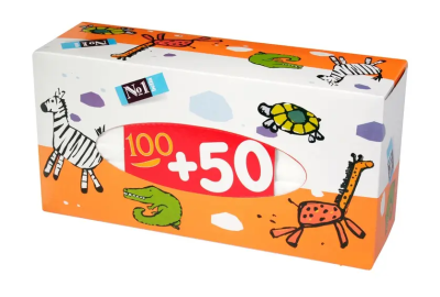 АА!Хустинки паперові універсальні, двошарові (Bella Baby Happy. 100+50 шт.) new