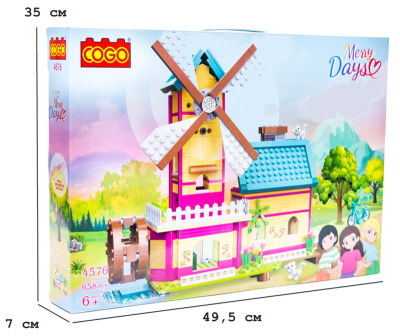 Конструктор "Щасливої подорожі" (658 елм.) Млин / COGO Конструктор "Щасливої подорожі" (658 елм.) Млин / COGO