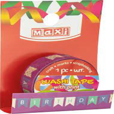 Лента клейкая декоративная с принтом 15мм * 3м Лента клейкая декоративная с принтом 15мм * 3м