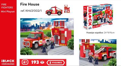 Конструктор Kids hits IBLOCK JUNIOR арт. KH43/002/1 (24шт) FIRE 193дет., короб. 24*16*6 cm