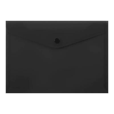 Папка-конверт А5 на кнопці, прозора, чорний