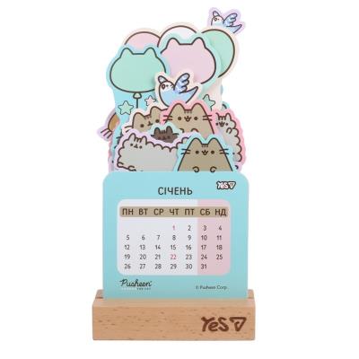 Календар Yes "Pusheen" настільний, формовий на підставці на 2026 р., 10,6х23,5см