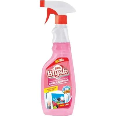 Очисник для скла і дзеркал Super Blysk з нашатирним спиртом Лісова ягода 500 мл (24 шт/ящ) Очисник для скла і дзеркал Super Blysk з нашатирним спиртом Лісова ягода 500 мл (24 шт/ящ)