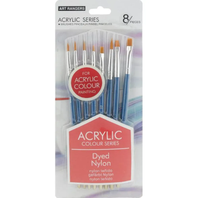 BREA0813B-1 Пензлі Art Nation для акрилової фарби Dyed Nylon 8шт