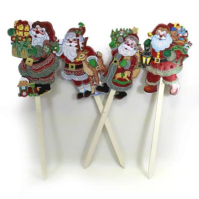 Новорічна прикраса на паличці "Дід Мороз" 79*22 см
