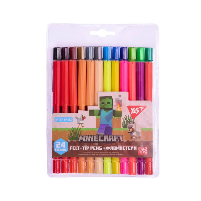 Фломастери Yes 24 кольори "Minecraft"