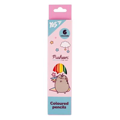 Олівці кольорові Yes 6 кол. "Pusheen" рожево-бірюзовий