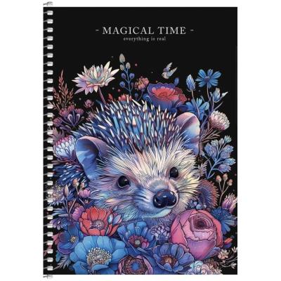 Зошит для записів, спiраль, А5/80арк., у клітинку, білий блок, 70г/м2, ПК, виб.УФ-лак, Student