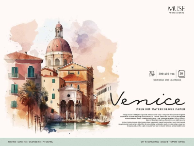 Блок для акварелі, 300x400 20арк., 325г/м2, MUSE Блок для акварелі, 300x400 20арк., 325г/м2, MUSE