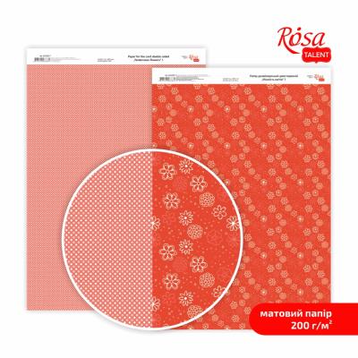 Бумага дизайнерская двухсторонняя матовая „Нежность цветов“ 1, 21х29,7 см, 200 г/м2, ROSA TALENT