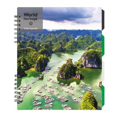 Блокнот "World Heritage", B5 (170х205), пластикова обкл., спіраль, з розділами, 120 аркушів, клітинка, O20356-24 Блокнот "World Heritage", B5 (170х205), пластикова обкл., спіраль, з розділами, 120 аркушів, клітинка, O20356-24