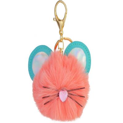 Брелок пухнастий комбінований "Мишеня"