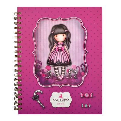 Блокнот А5/64 КЛ. 7БЦ подв.спіраль, Уф-виб "Santoro Candy" YES