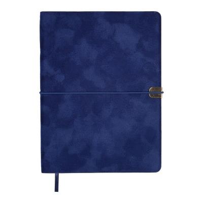 Щоденник недат. VELOUR, A5, синій, штуч.шкіра, 336 стор.