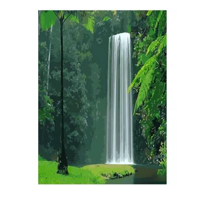 Набор для росписи по номерам Тропический водопад Strateg размером 40х50 см (GS874)