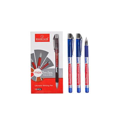 Ручка MAX-O-MILES прінт.корпус упак.12шт.стрижень синій, TM "Radius" (12)