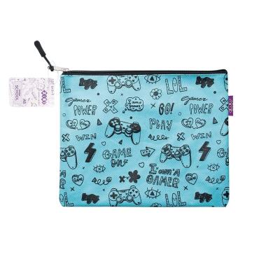 Папка А5 "ШКОЛА", 24.5x20x1см, котон та поліест., блакитна Папка А5 "ШКОЛА", 24.5x20x1см, котон та поліест., блакитна