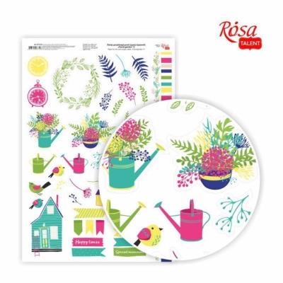 Папір дизайнерський односторонній „Floral garden“ 9, 21х29,7 см, глянцевий, 250 г/м2, ROSA TALENT Папір дизайнерський односторонній „Floral garden“ 9, 21х29,7 см, глянцевий, 250 г/м2, ROSA TALENT