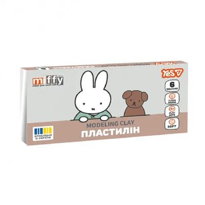 Пластилін Yes, 6 кол., 120г "Miffy"