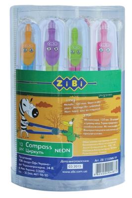 Циркуль START NEON MIX в твердому футлярі типу "градусник", в тубі по 12 шт. Циркуль START NEON MIX в твердому футлярі типу "градусник", в тубі по 12 шт.