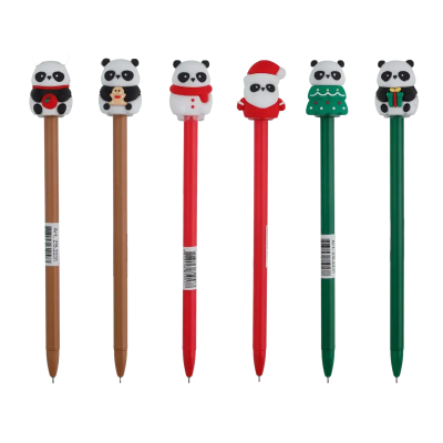 Ручка гелева "Пиши-стирай", Christmas Panda, 0,5мм, синя