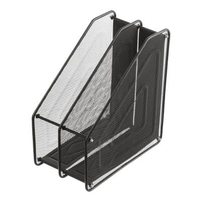 Лоток для паперів вертикальний 310x295x160мм, металевий, чорний