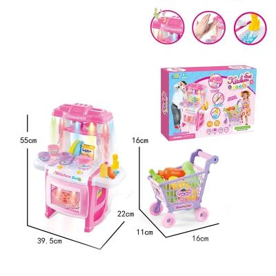 Набір "Кухня" 666-165A-1 світло-звук, візок з продуктами, посуд, в кор. 55*39,5*22 см Набір "Кухня" 666-165A-1 світло-звук, візок з продуктами, посуд, в кор. 55*39,5*22 см