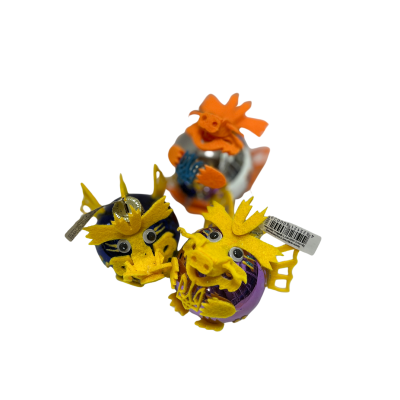 Куля скло, з елемнтами декору,різнокольор. 55мм символ року,в асорт. ш