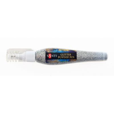 Ручка Santi з розсипним глітером, срібний, 10 г.