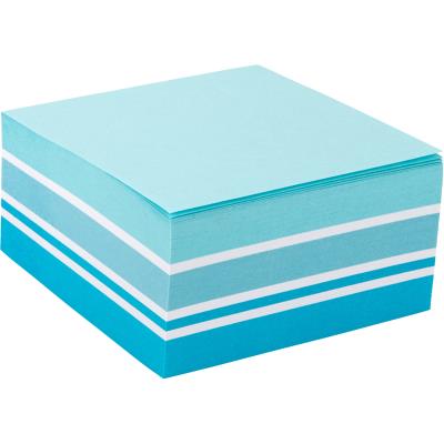 Блок паперу з клейким шаром75x75мм,400 арк, пастель асорті блакитний, куб. (1/12)