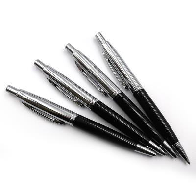 Ручка металлическая, автоматическая шариковая "Luxor" "Dunes" черная / серебряный корп. синяя, 2311