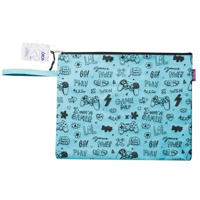 Папка А4 "ШКОЛА", 33x24x1см, котон та поліест., блакитна Папка А4 "ШКОЛА", 33x24x1см, котон та поліест., блакитна