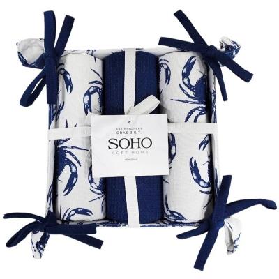 Кухонний текстиль SOHO Наб. руш. 40*60см бавовна 100% Crab хліб. 3 шт. (BS 45565H)