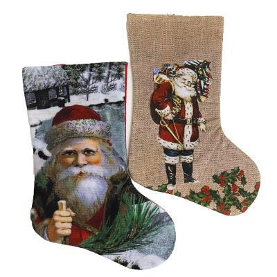 0595-26DSCN Шкарпетка новорічна "Дід Мороз"26*16см