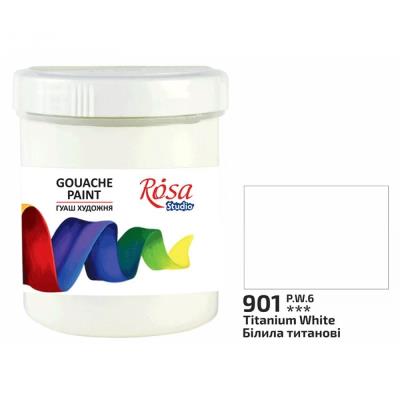 Фарба гуашева, Білила титанові (901), 100 мл, ROSA Studio (1)