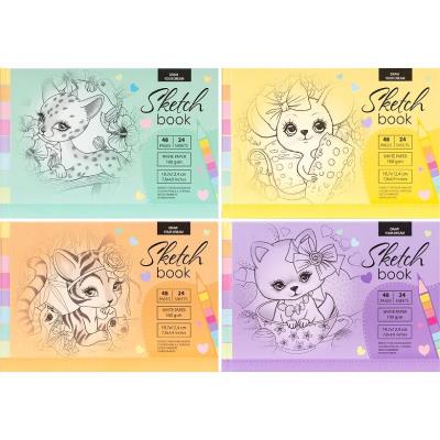 Скетчбук 7БЦ, 148х105мм А6, 48 листа, чистые листы Скетчбук 7БЦ, 148х105мм А6, 48 листа, чистые листы