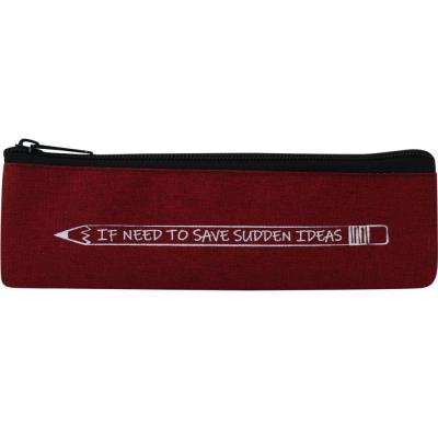 Пенал на блискавці із гумкою-фіксатором для блокноту, бургунді
