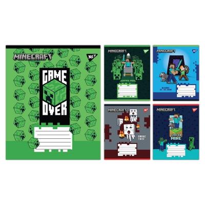 А5/24 лін. Yes Minecraft Walls, зошит учнівський шкільний А5/24 лін. Yes Minecraft Walls, зошит учнівський шкільний