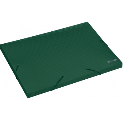 Папка-бокс пластикова А4 на гумках Economix, 20 мм, фактура "діамант", зелена, E31401-04