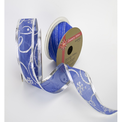 Стрічка поліестер/органза 4см*2,75м, асорті MX90-0007 Стрічка поліестер/органза 4см*2,75м, асорті MX90-0007