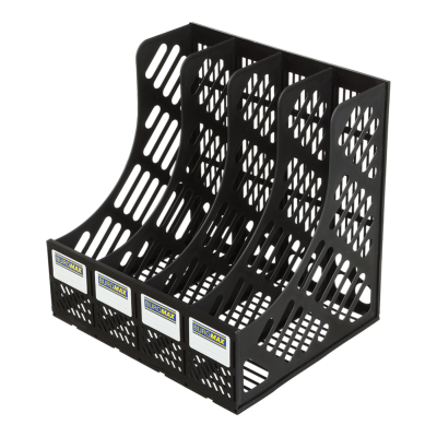 Лоток для паперів, вертикальний 4 в1, чорний, ВМ.6101